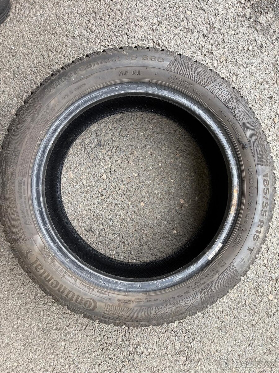 4x zimní 185/55 R15 82T zn. CONTINENTAL - 5