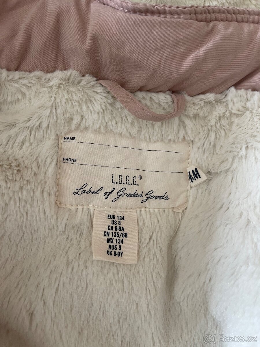 Dívčí zimní bunda H&M velikost 134 - 5