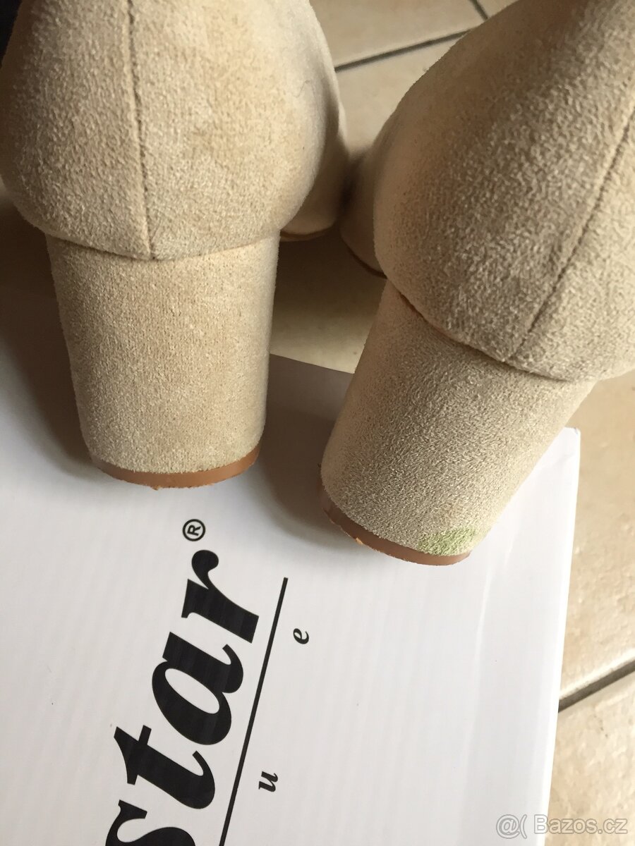 Obuv lodičky nude velikost 38 - 5