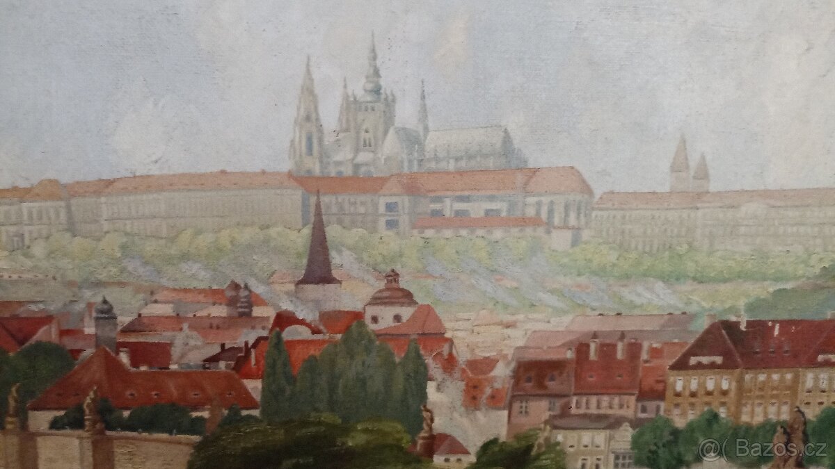 Praha olej na plátně - 5