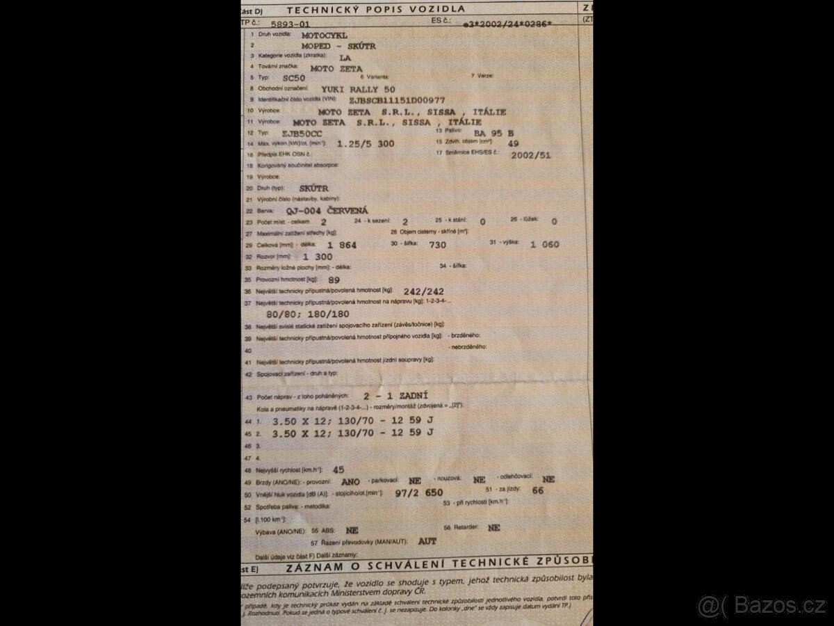 Skútr Yuki rally 50 - 5