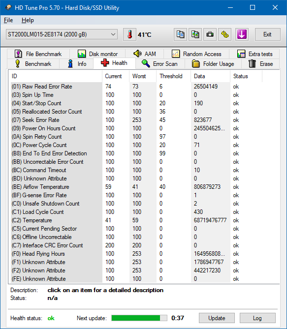 HDD Seagate 2TB 2,5" 5400 RPM - 5