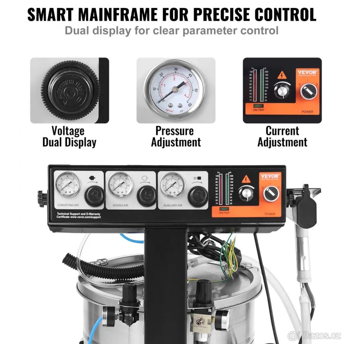 Elektrostatický práškový lakovací stroj 50W, 50l - 5