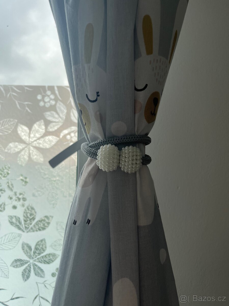 Bavlněný dětský závěs - 2 kusy - 5