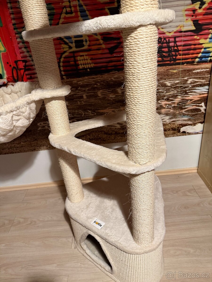 Škrabadlo Edoras XL 160x55x55 cm, krémové - NOVÉ - 5