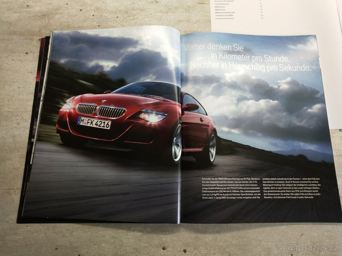 Prospekt BMW M5, M6 Coupé (2005), 84+16 str., motor 5,0 V10 - 5
