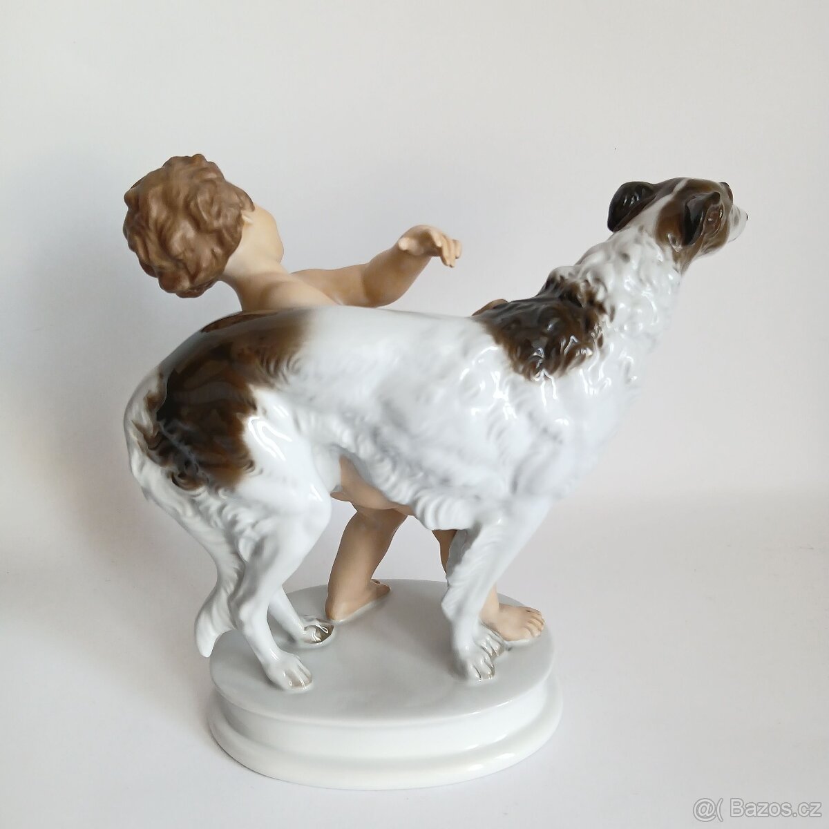 Porcelánová figurka puttiho a barzoje - Rosenthal - Německo - 5