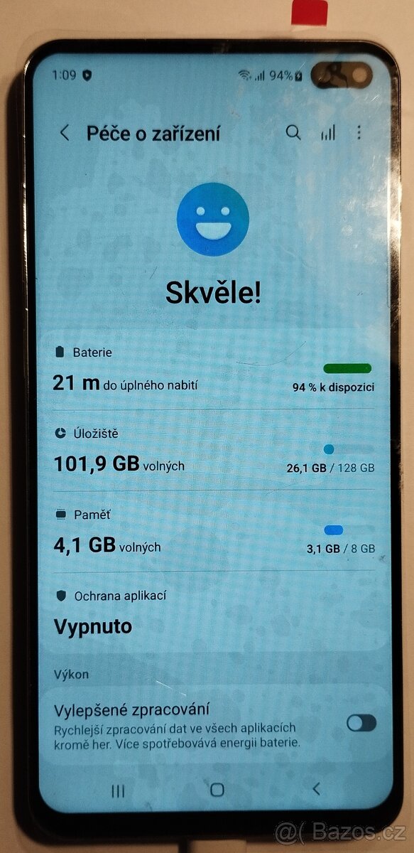 Prodám mobil Samsung Galaxy S10+ 8GB/128GB, černý, Stav A - 5