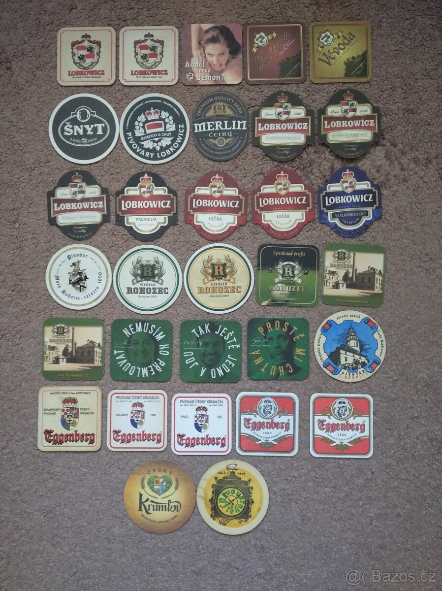 Pivní tácky českých pivovarů 132 ks - 5