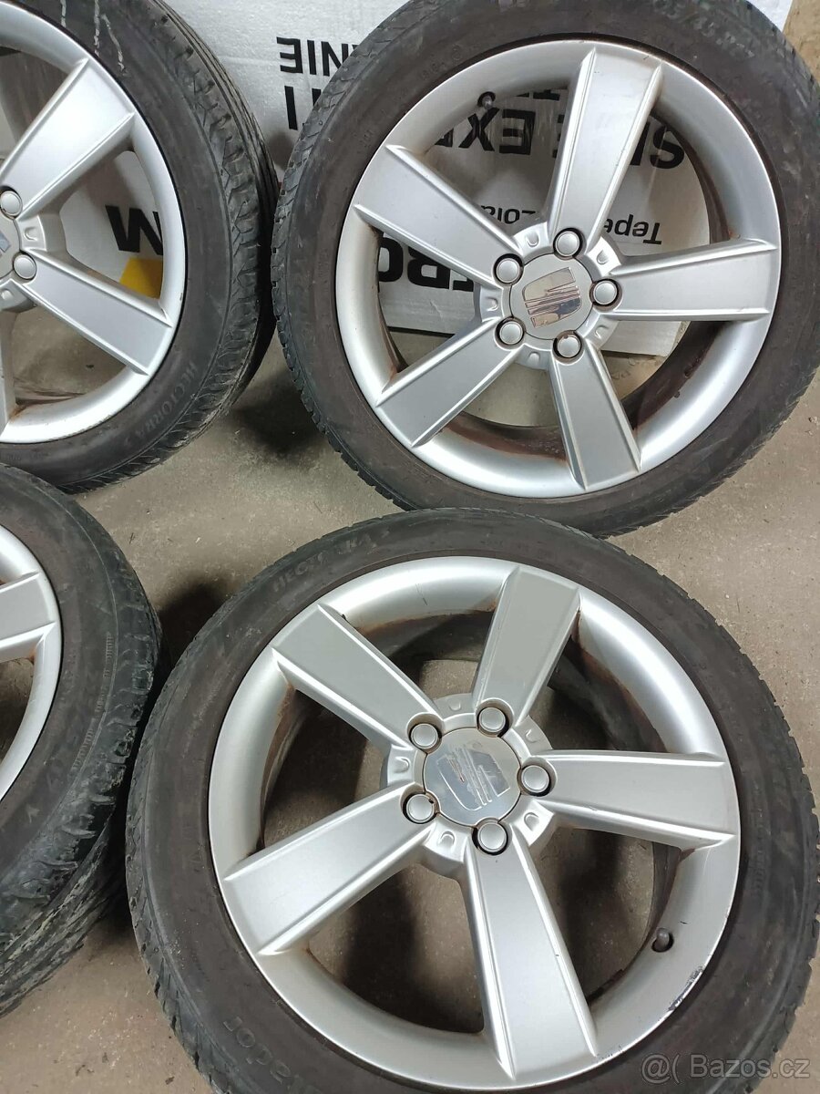 4ks alu disky orig. Seat 5x112 R17 7mm 225/45 - 5