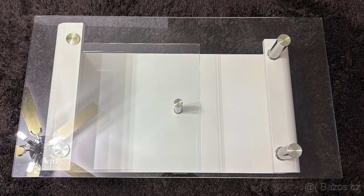 Konferenční skleněný stolek (vysoký lesk) - 5