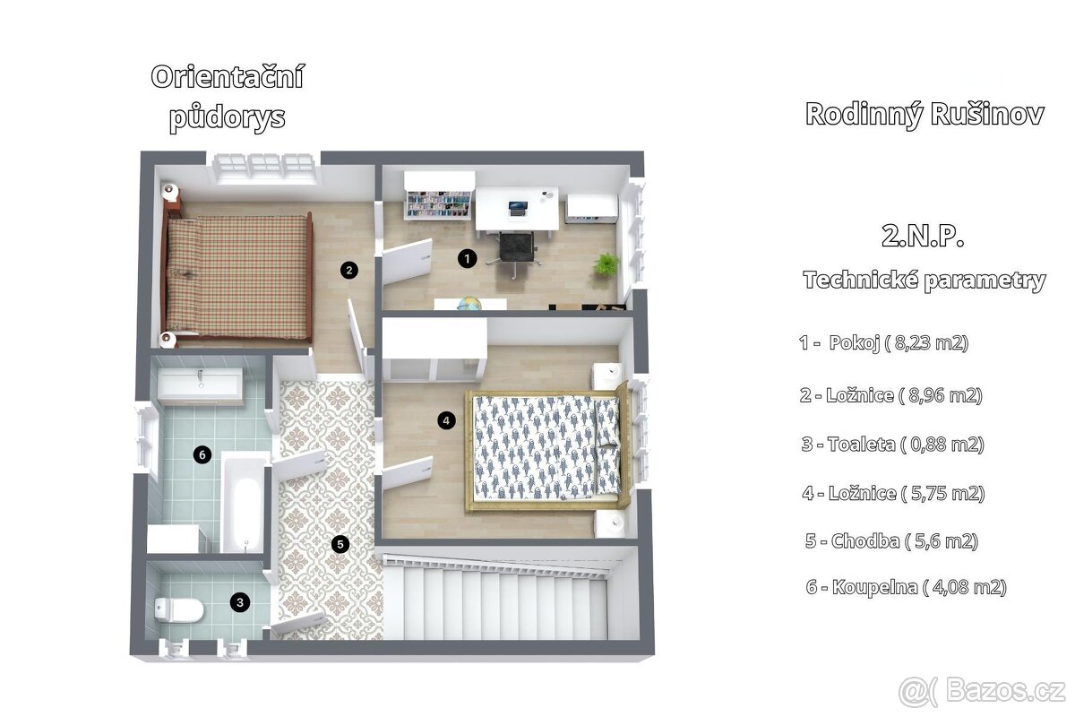 Prodej rodinného domu, 651 m2, Rušinov - 5
