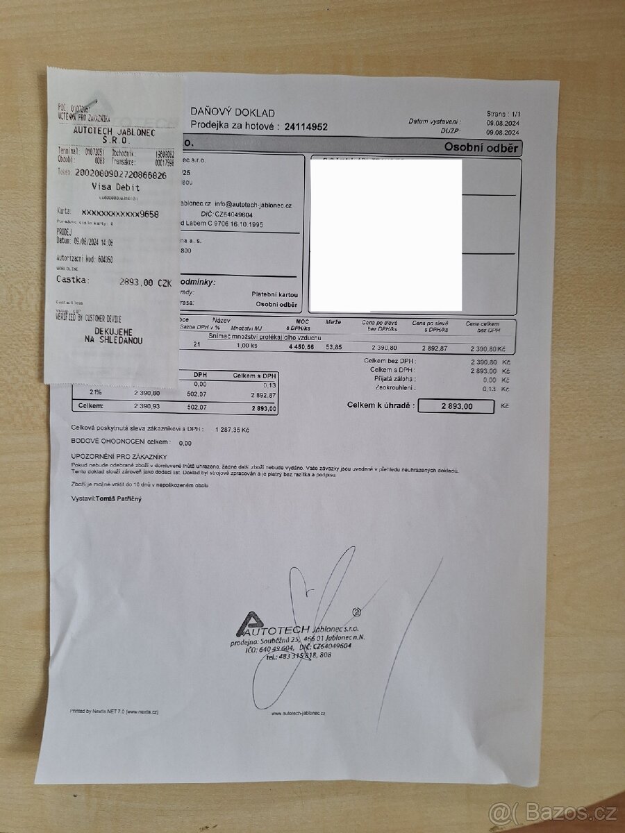 Renault trafic váha vzduchu - 5