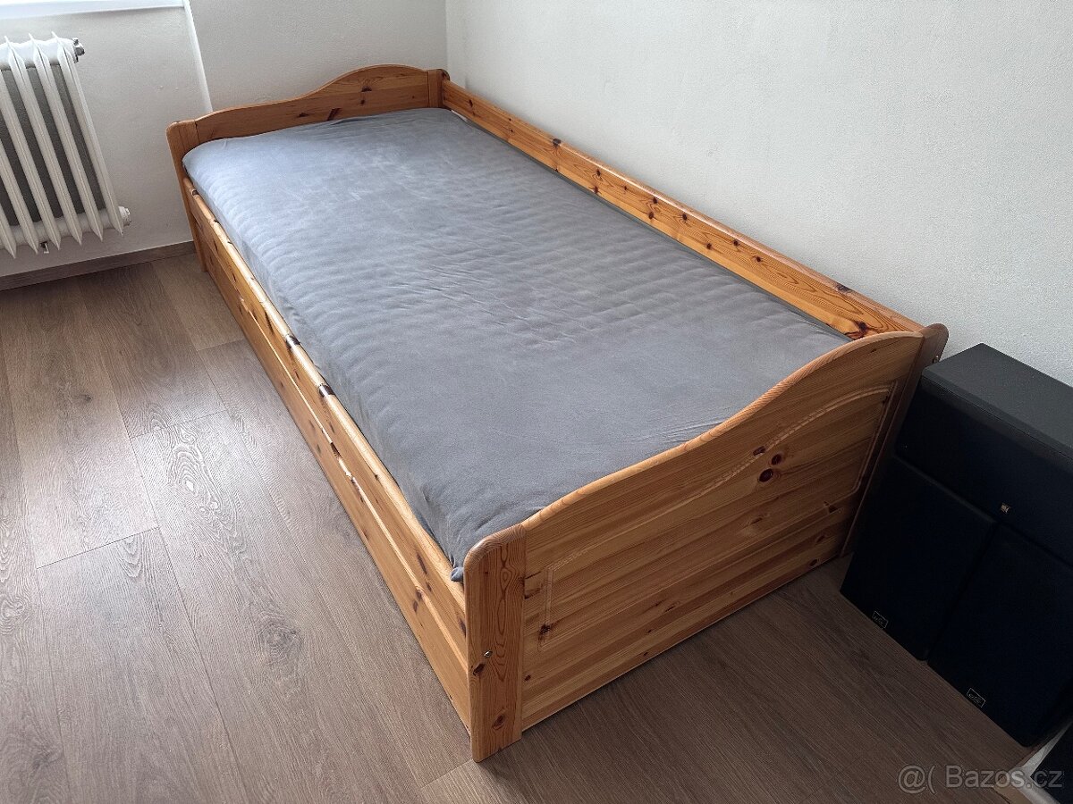 Postel s šuplíkem pro druhou postel 200x90 cm - 5