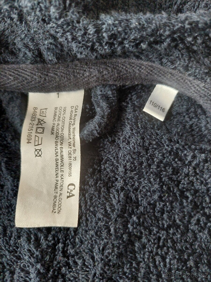 Župan s kapucí 110/116 - 5