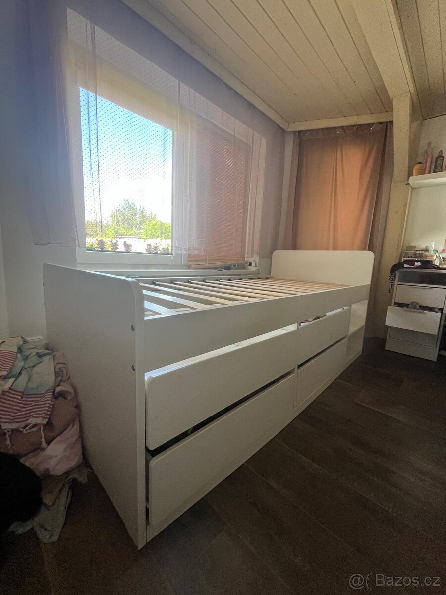 IKEA Släkt postel bílá 90x200 - 5