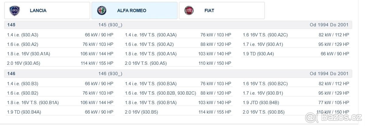 sada zadních nábojů s ložiskem pro ABS Fiat - 5