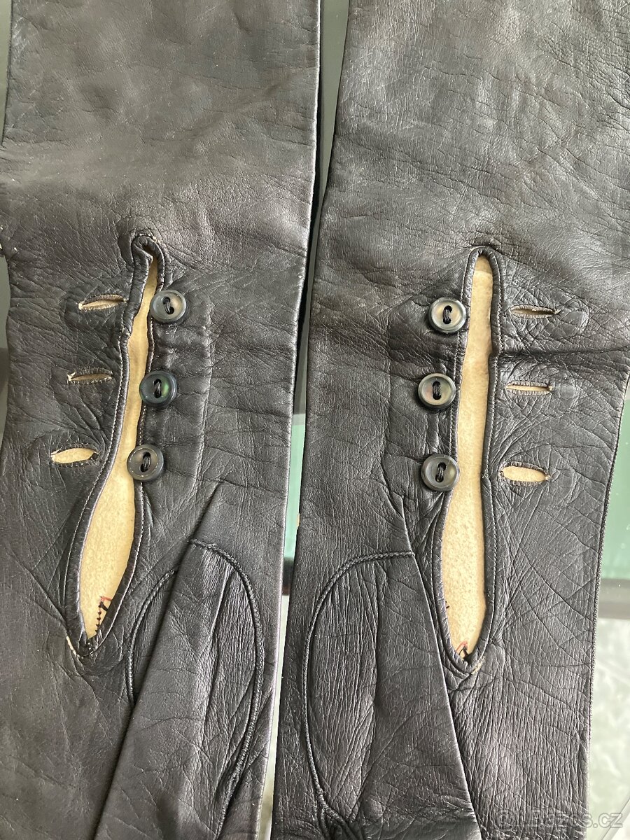 Staré dámské kožené rukavičky - 5