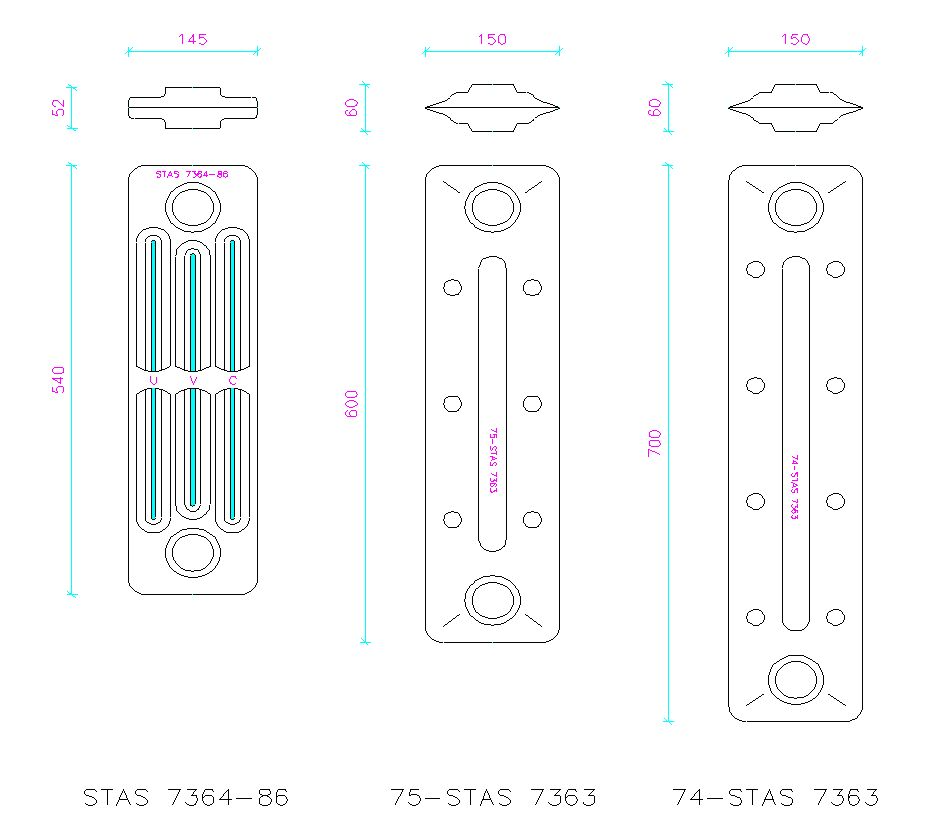 Litinové radiátory 600 mm, 1700 W + 1900 W - 5
