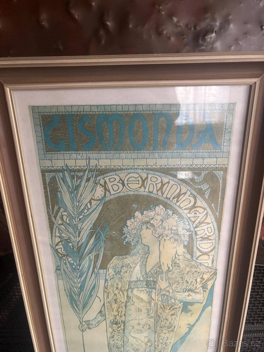 Velký zarámovaný plakát A.Mucha - 5