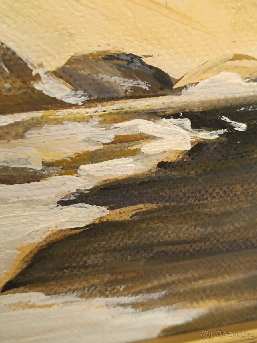Obraz u Vydry, Šumava, olejomalba 64x85 - 5