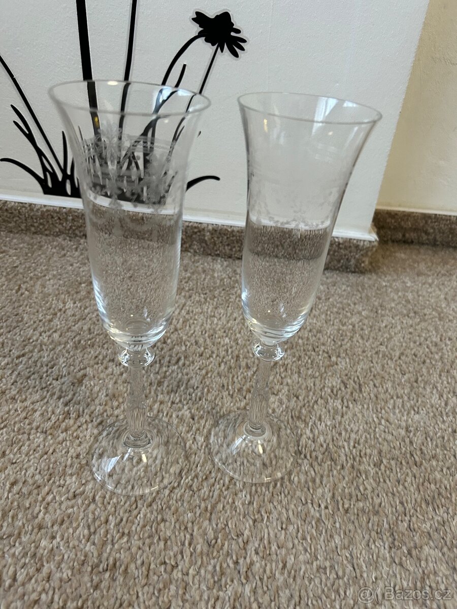 Bohemia crystal tác, sklenice, misky aj. - 5