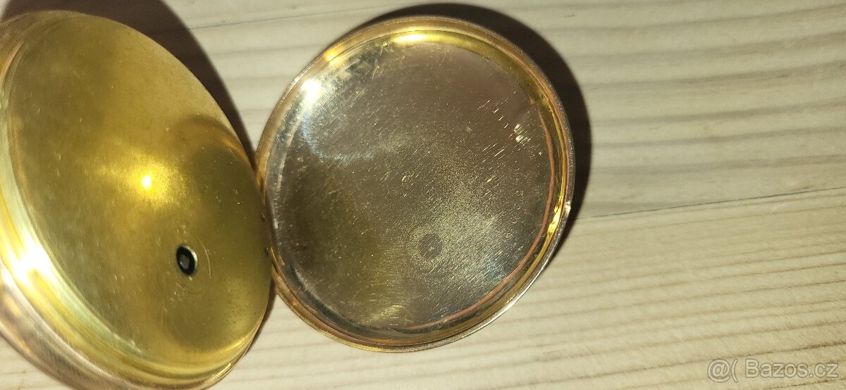 Kapesní, 18 k zlaté, bicí, špindlovky na klíček - hodinky - 5