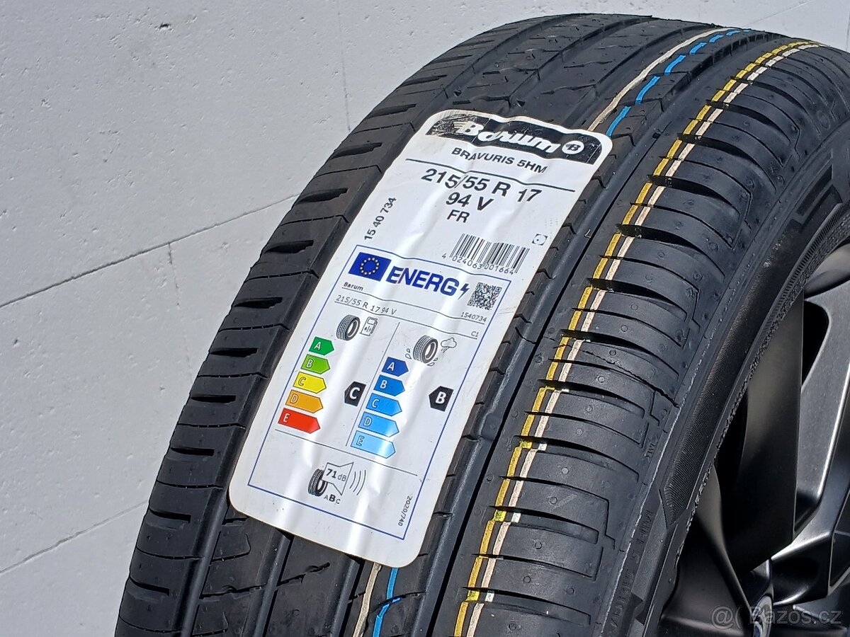 Pěkná nová letní orig alu Škoda Karoq 215/55/17 - 5