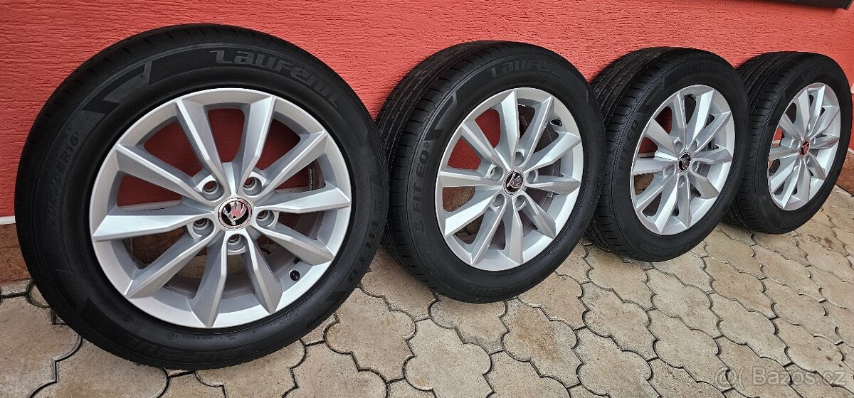Originál alu Škoda Octavia 3 5x112 205/55 R16 - 6,5mm - 5