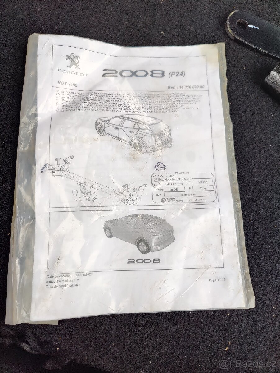 Nabízím tažné zařízení Peugeot 2008, (nové) 1631689280 - 5
