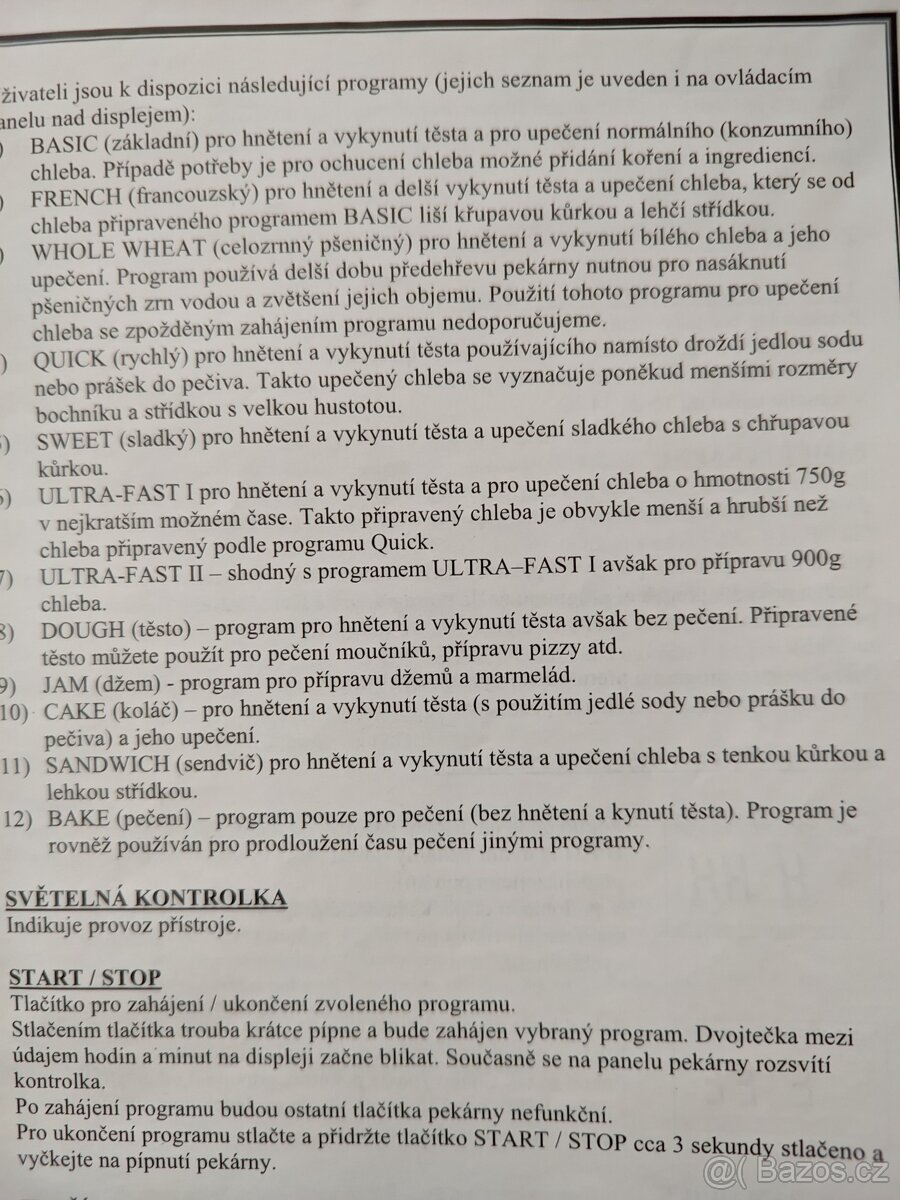 Domácí pekárna, kuchyňský robot - 5