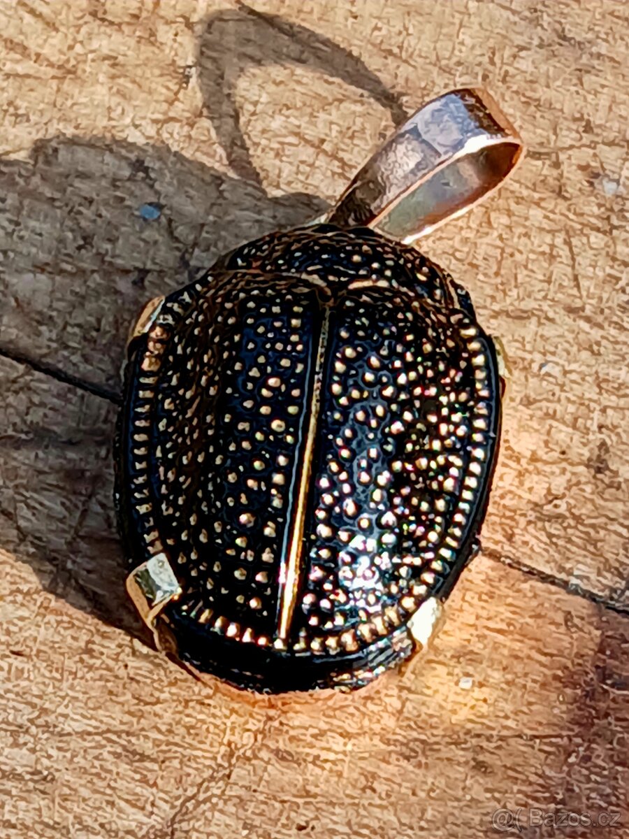 Zlatý přívěsek Skarab - 5