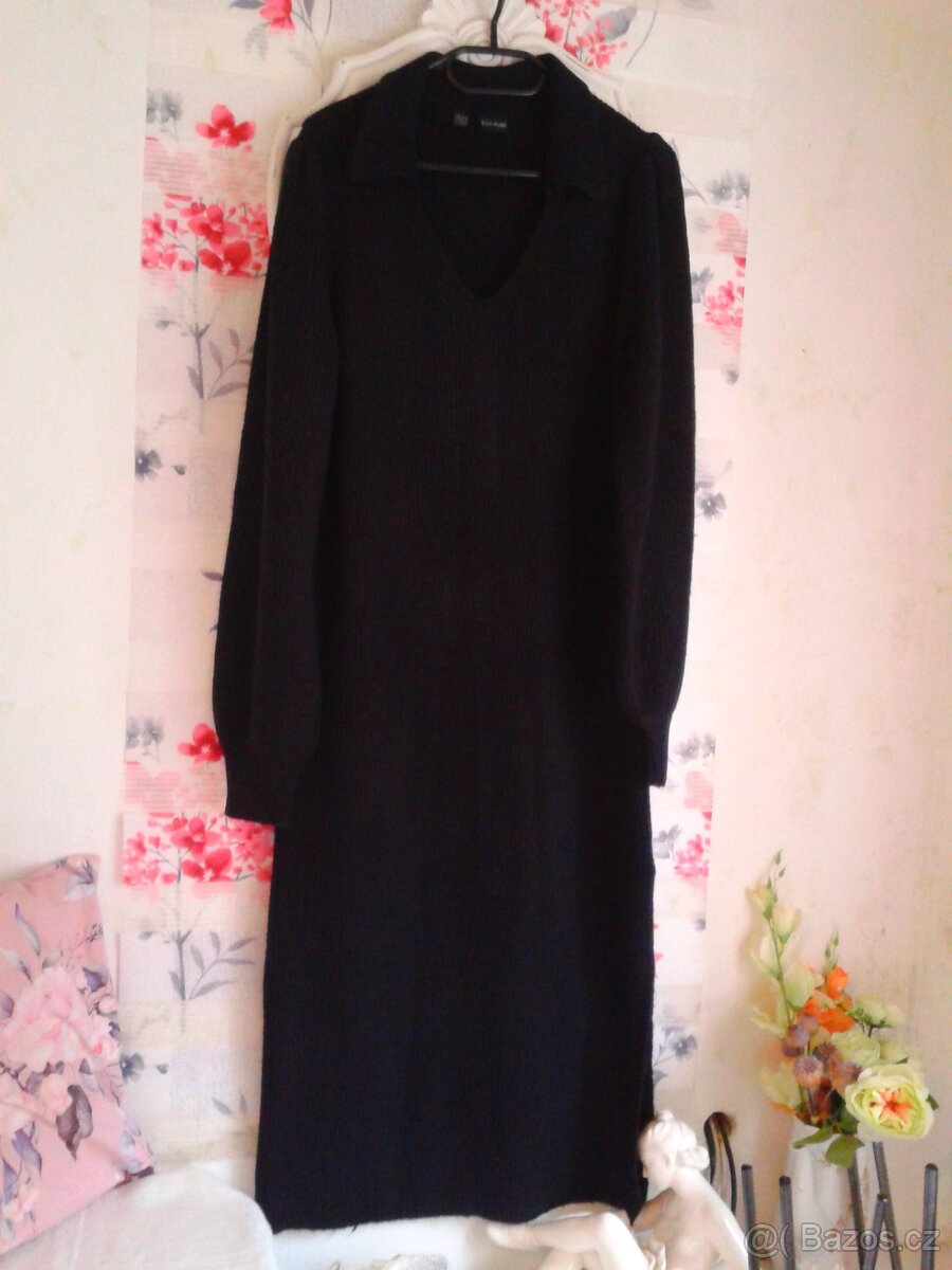 Teplé pletené midi šaty 38/42 - 5