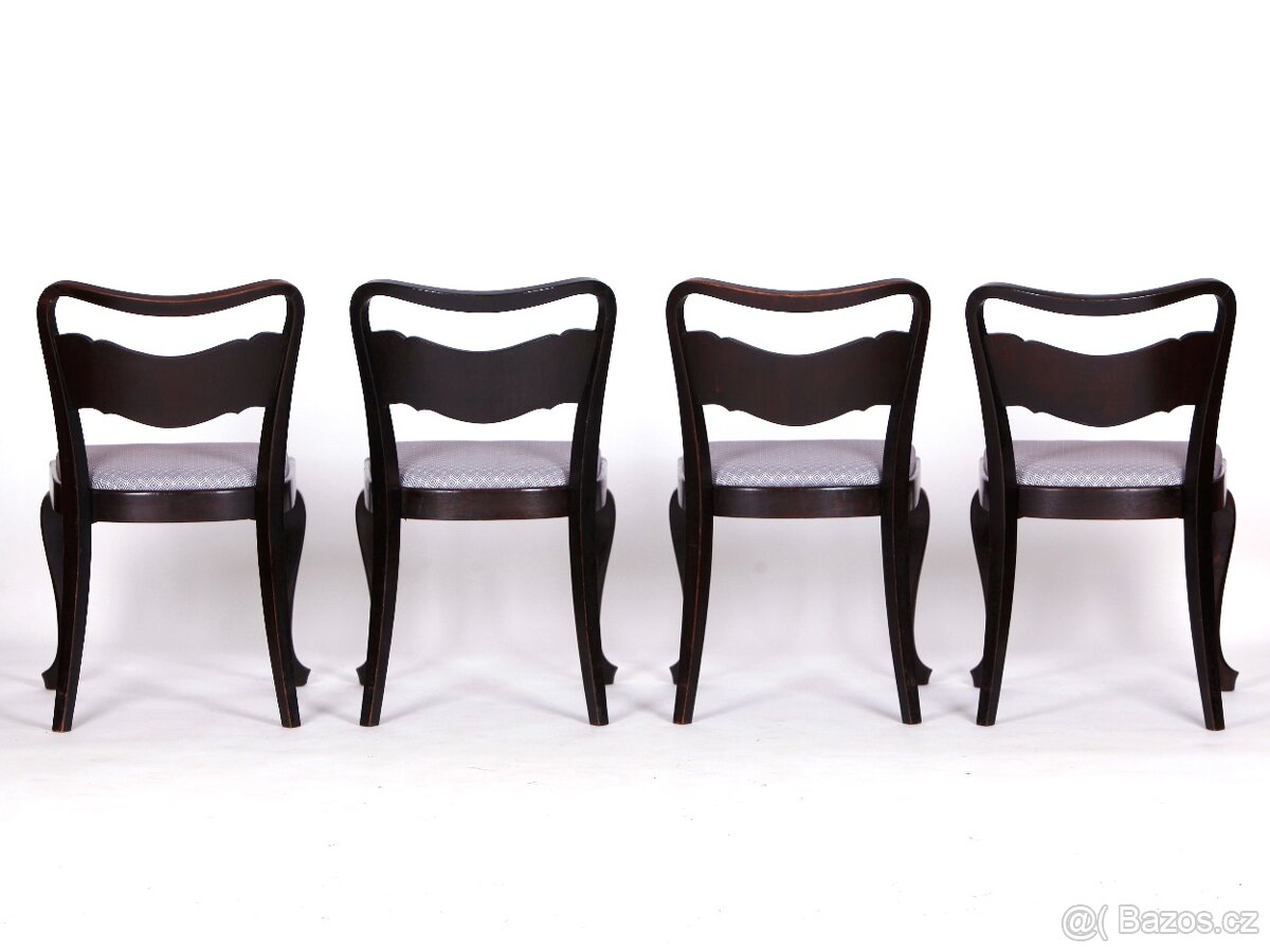 4x značené židle THONET, nové čalounění. - 5