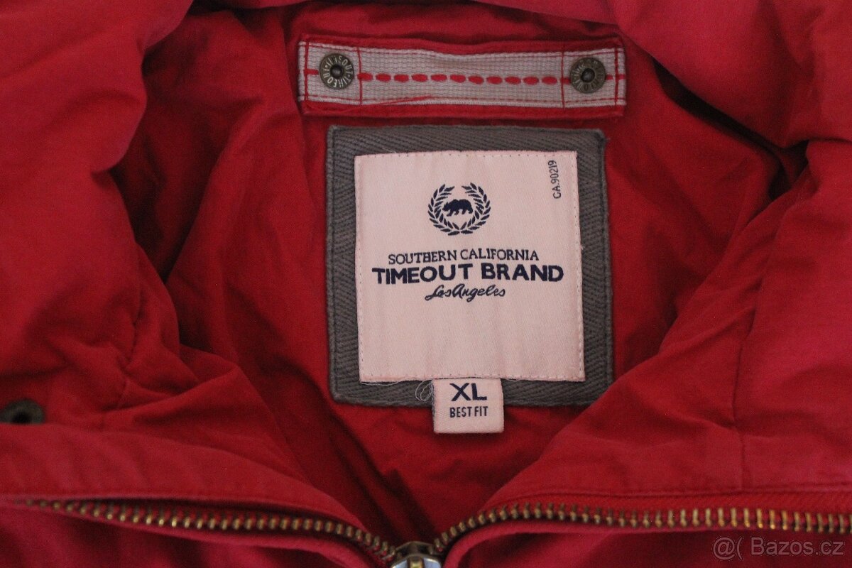 Pánská péřová bunda vel. XL, červená - 5