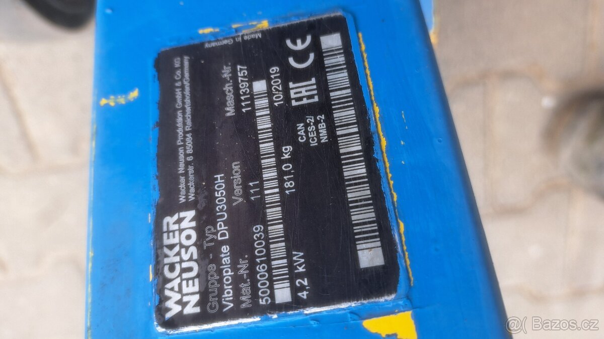 Vibracni deska Wacker Neuson DPU 3050, 2019r.v. 181kg, Hatz - 5