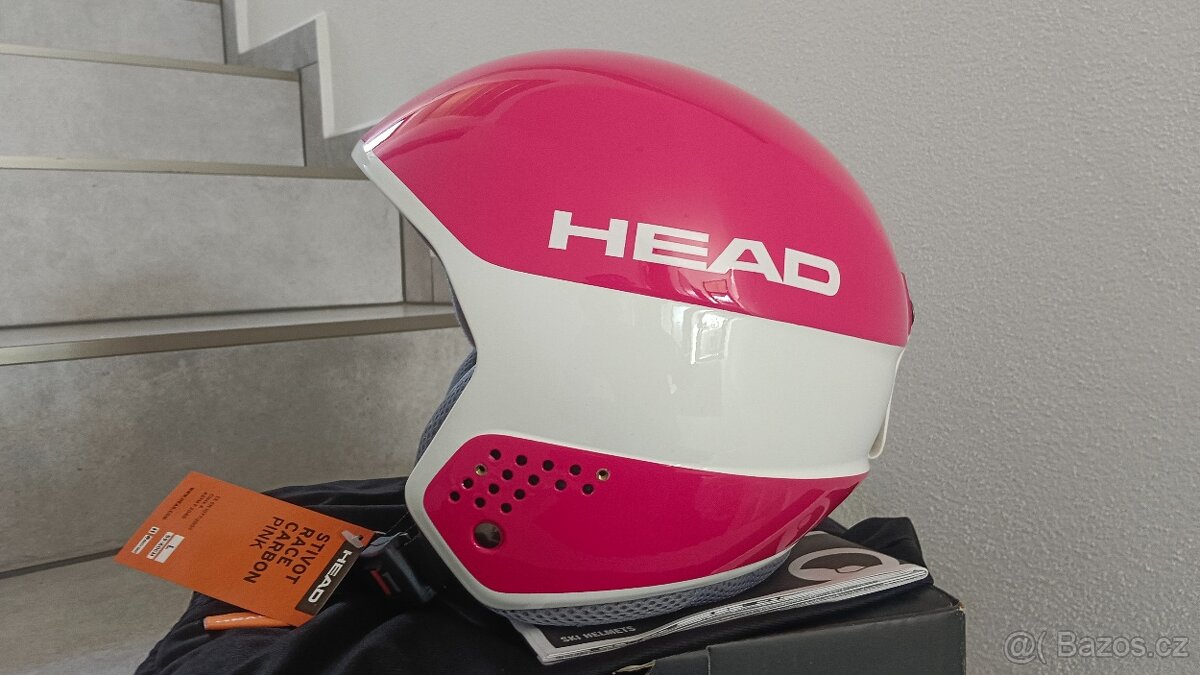 Lyžařská helma HEAD Race Stivot Race Carbon růžová - L (59-6 - 5