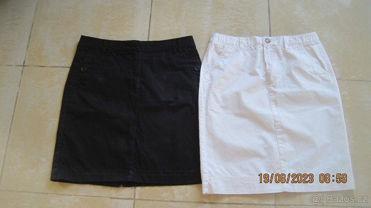 Sukně vel. 34/36, bílá, modrá vel. 36 - 5