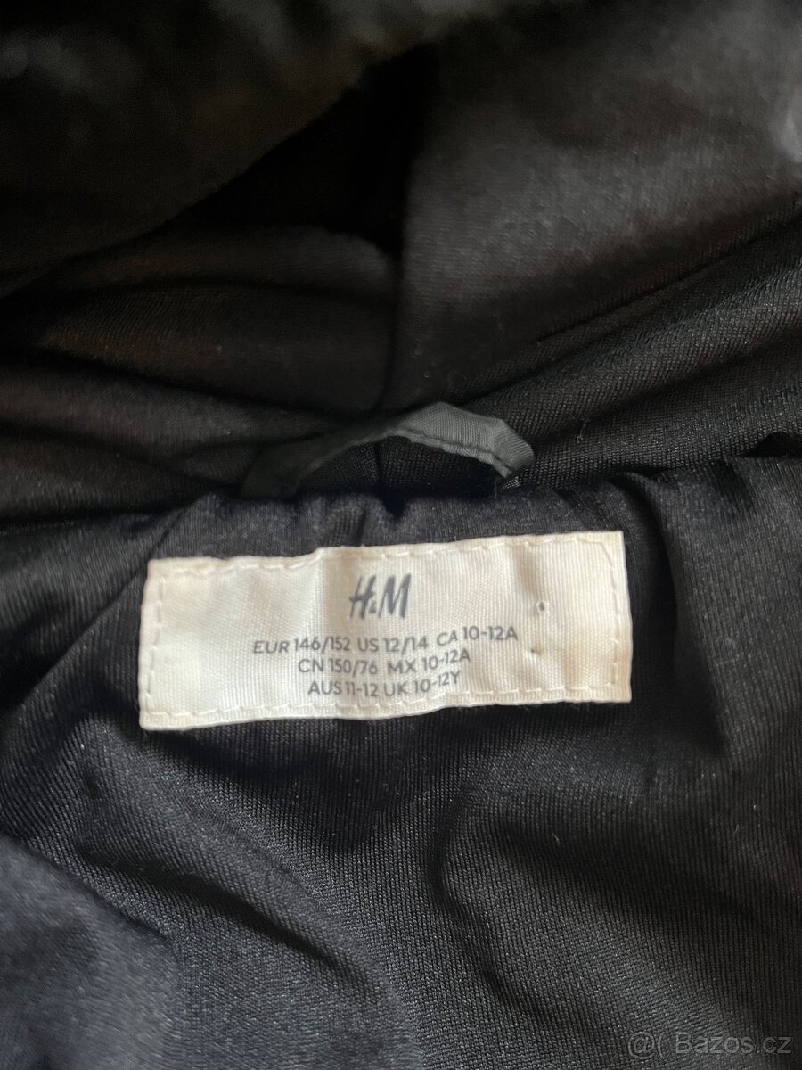 Prodám černý kožíšek bundu vel 146/152 - 5