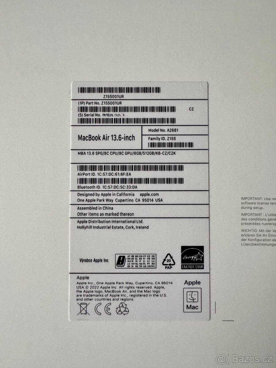 MacBook Air 13,6" – M2, 8 GB, 512 GB, Space Gray - 5