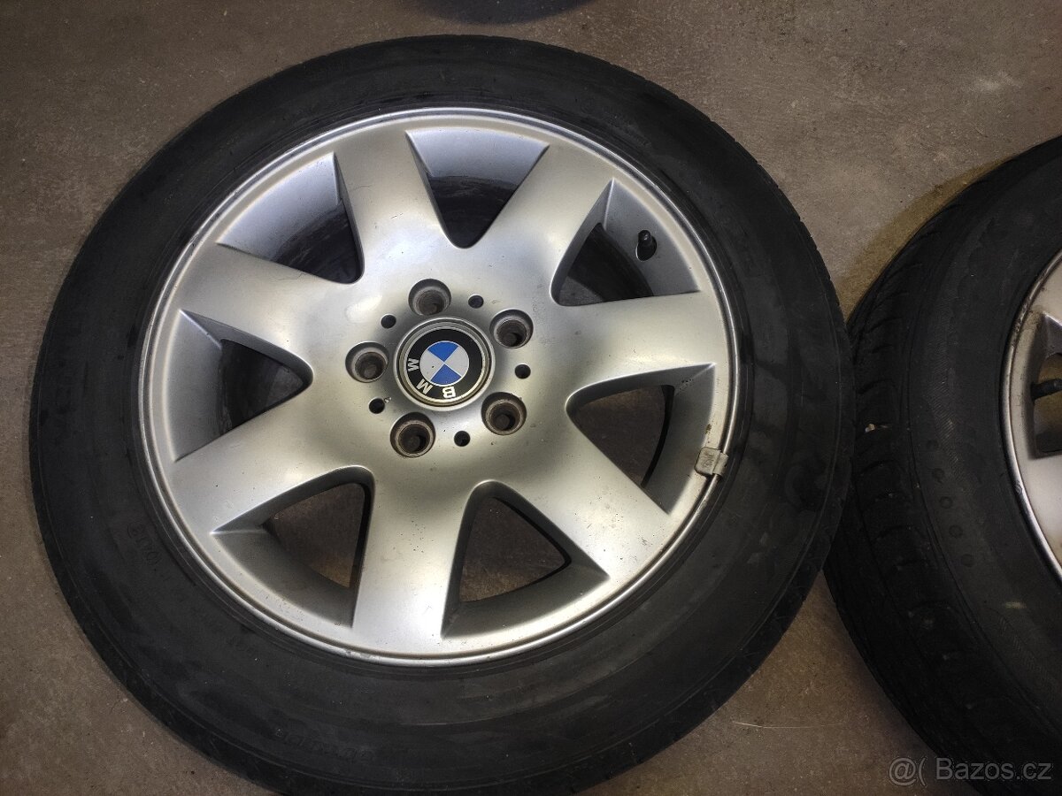 Sada kol R16 5x120 origo BMW, letní pneu 5,5mm Hankook - 5