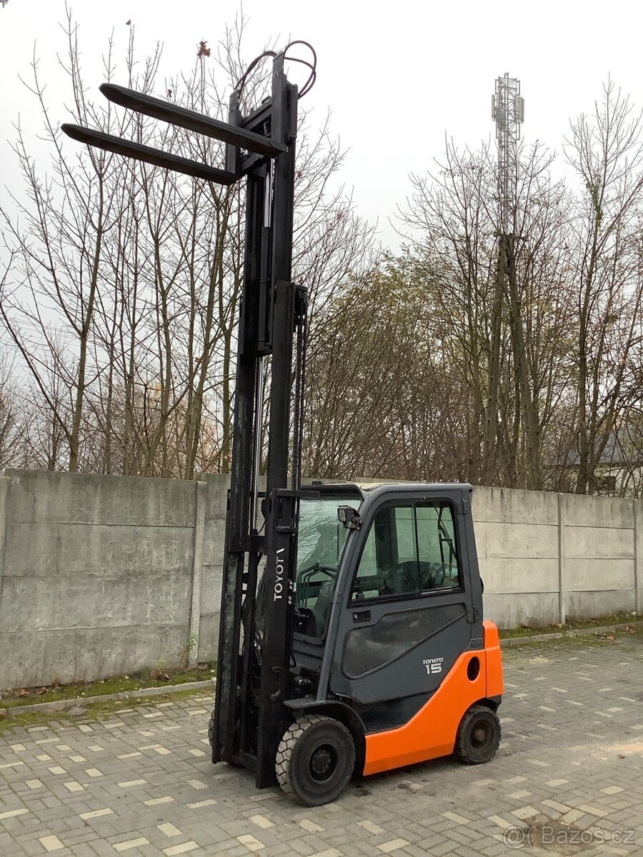 Toyota 8FGF15 LPG, triplex 4,3 m, kabina - 5