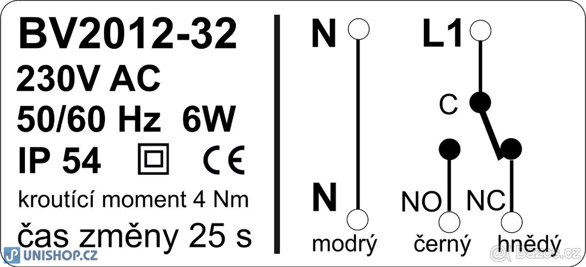 Dvoucestný zónový ventil s zapájením 230V - 5