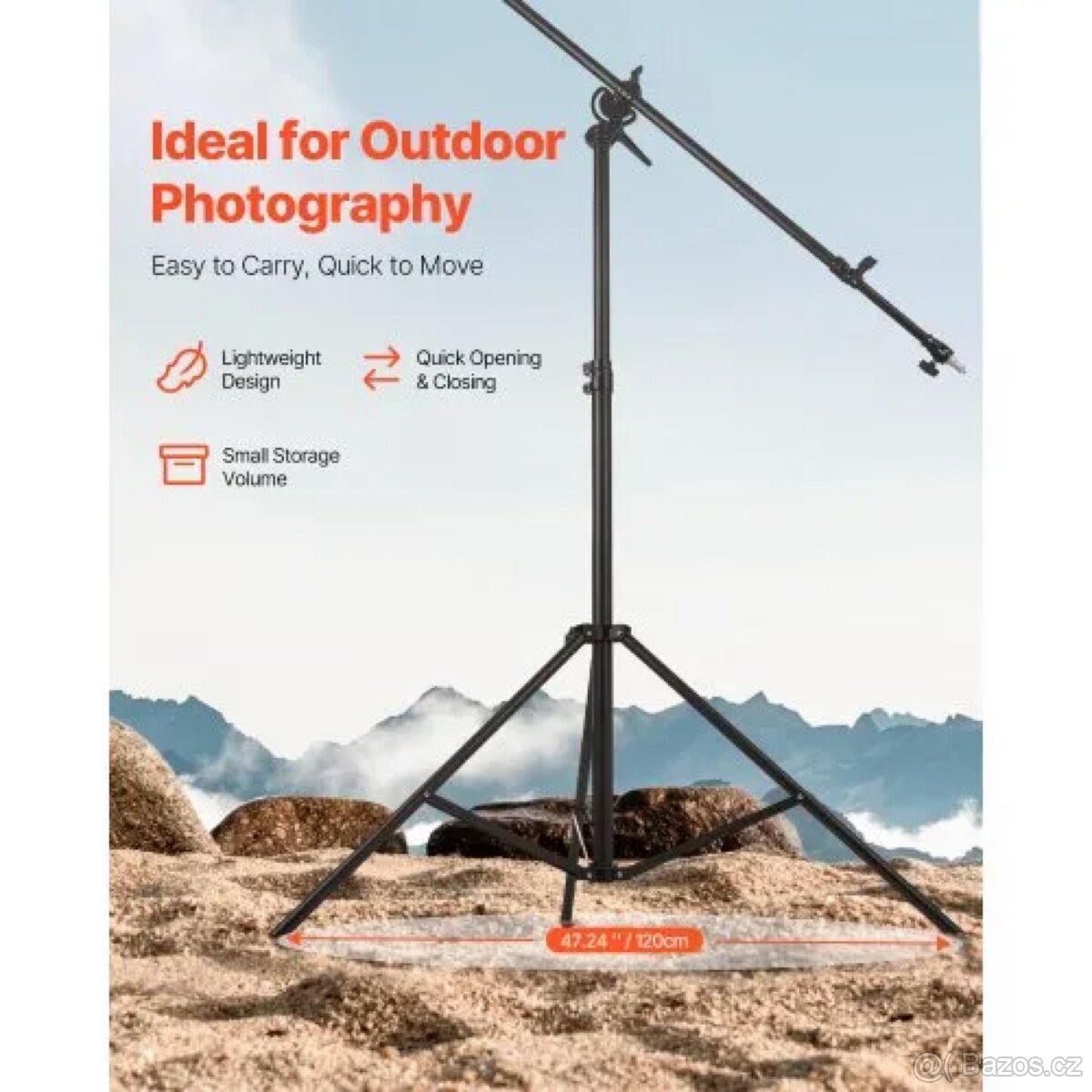 Fotografický stojan 390 cm + rameno pro softbox - 5