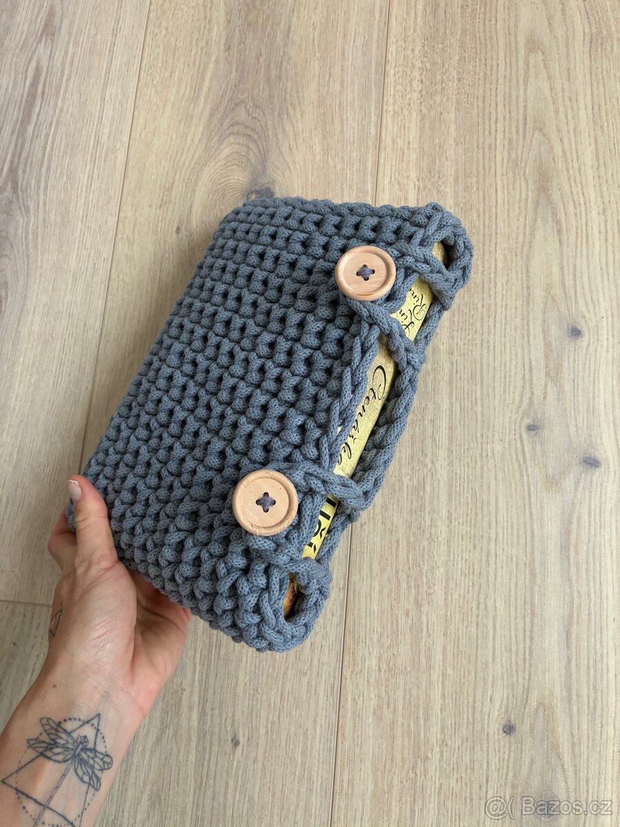 Háčkovaný obal na knihu / iPad / tablet - 5