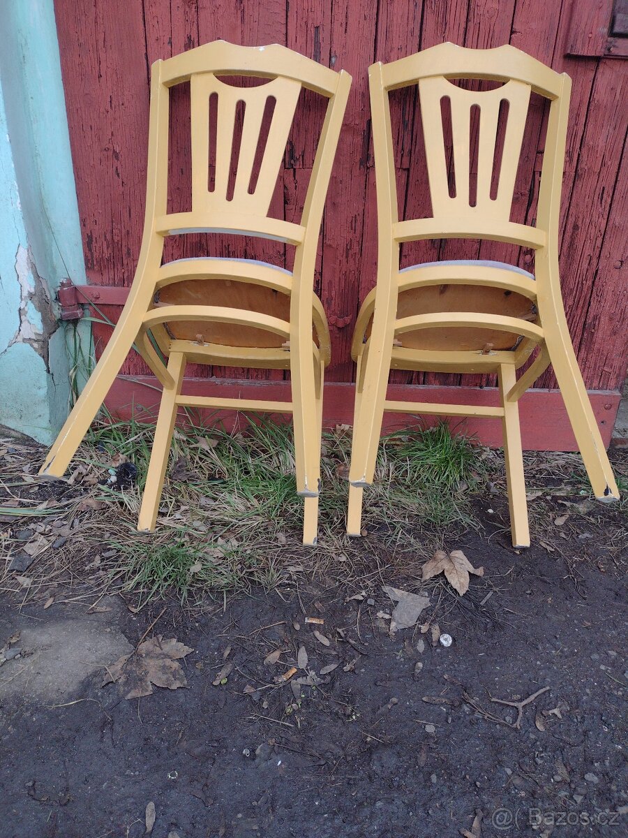 Stará kuchyňská židle - 2.ks - 5