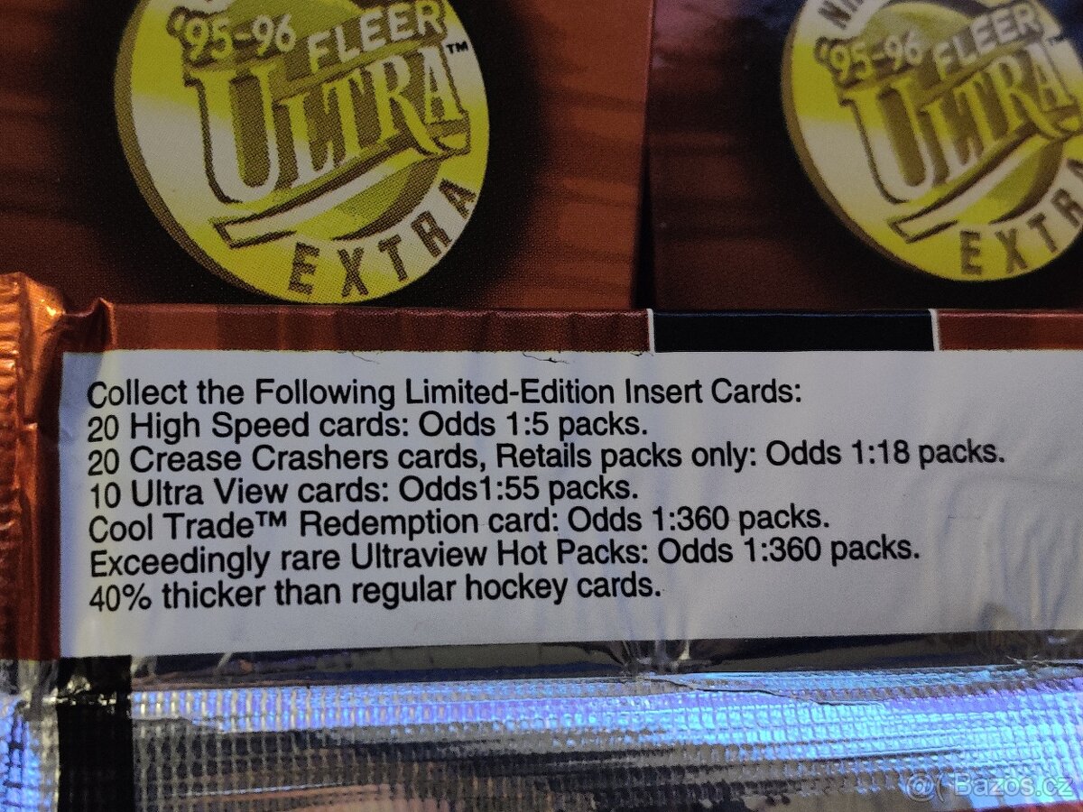 1995 Fleer Ultra Extra Series 2 Hockey 1x balíček - 5