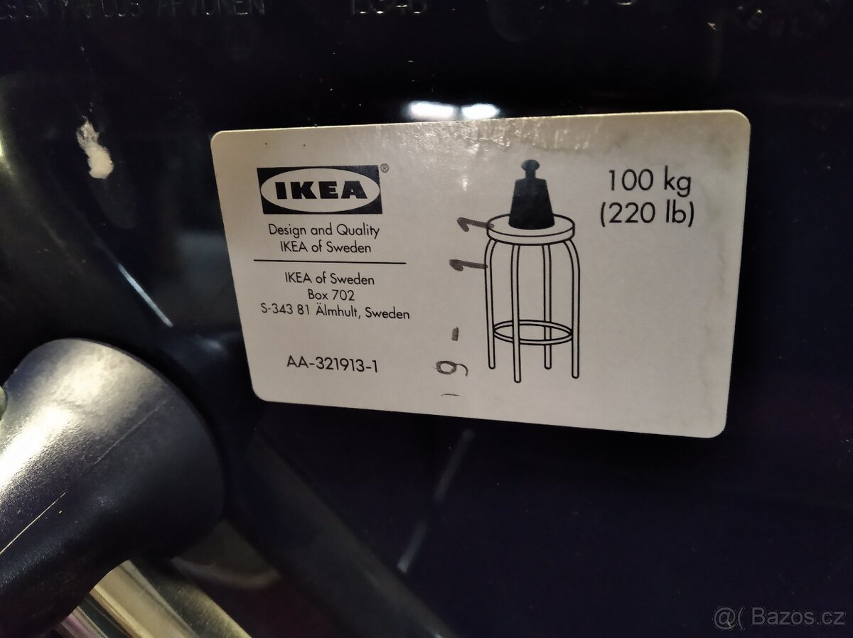 Barová stolička GLENN modrá - 5