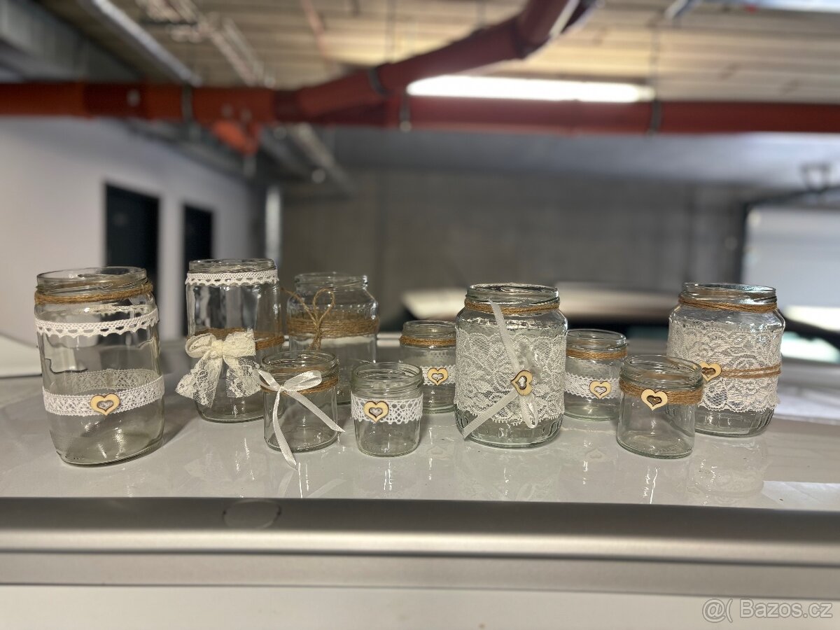 Svatba - Svatební sklenice na svíčky - 5