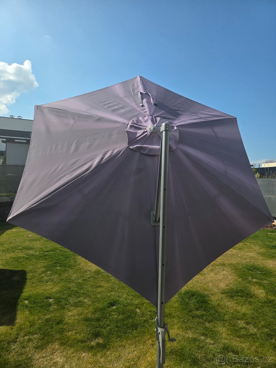 Slunečník Santorini Ø 300cm šedý - 5